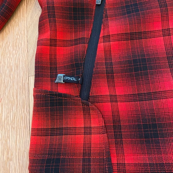 Spyder Jacket / Red Black Plaid / Mid -Weight / Quilted Lining / Zippers /Mens S - Picture 15 of 16